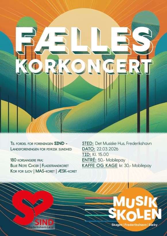 Fælles korkoncert søndag d. 22. mart i Det Musiske Hus