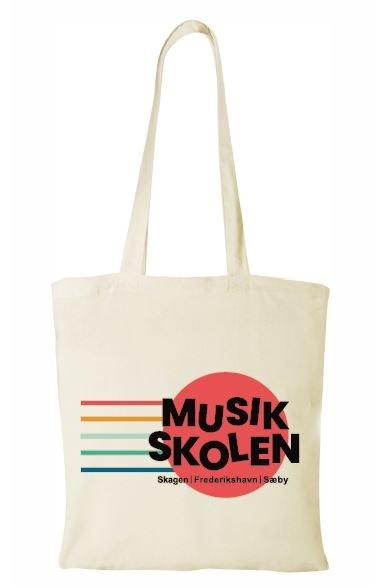 Mulepose med Musikskolens logo